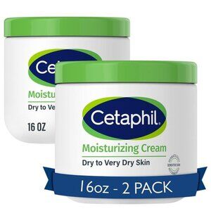 Cetaphil Face & Body Moisturizer, Hydrating Moisturizing Cream, NEW 16 Oz 2 Pack